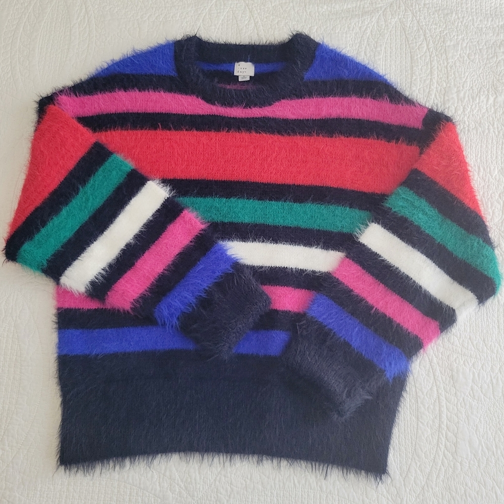 A New Day Striped Mohair Sweater